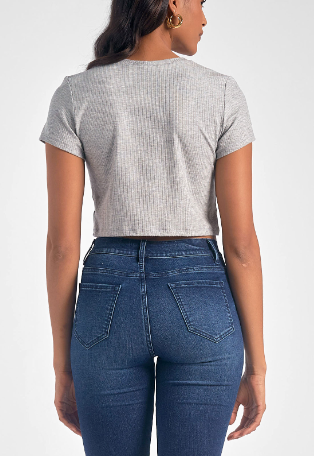 Heather Grey Crop Top