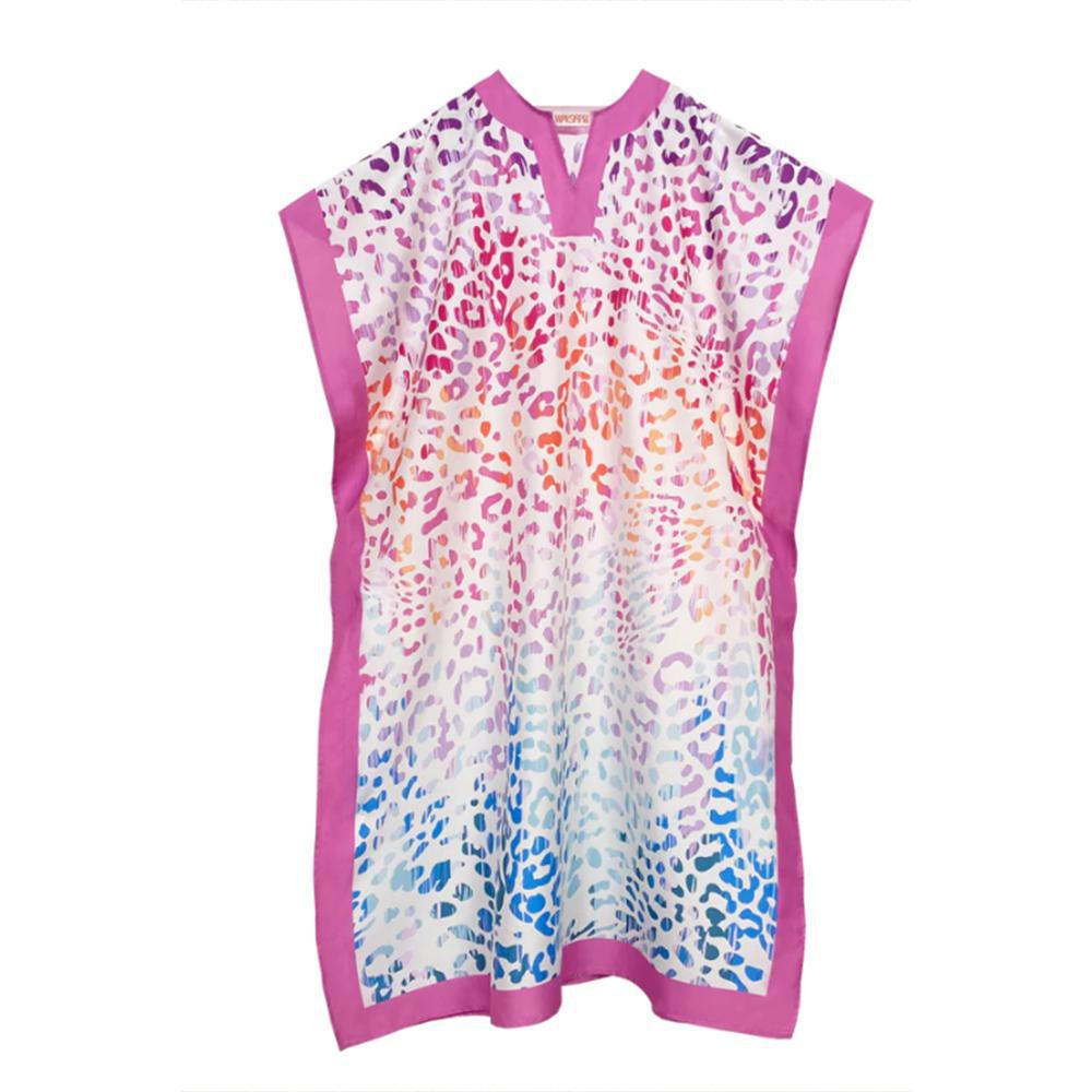 Penelope Pink Leopard Strip Caftan