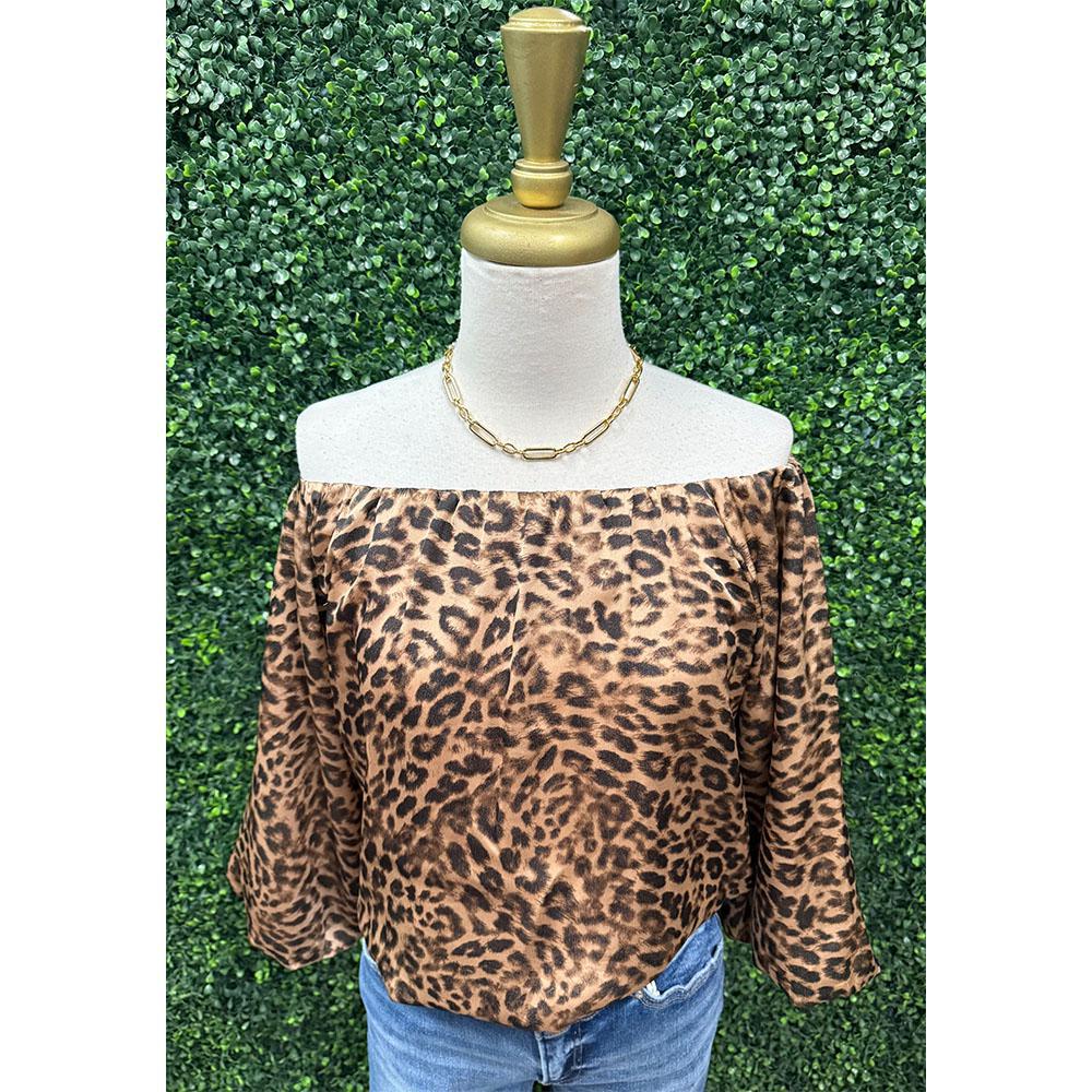 Jenya Leopard Bubble Top