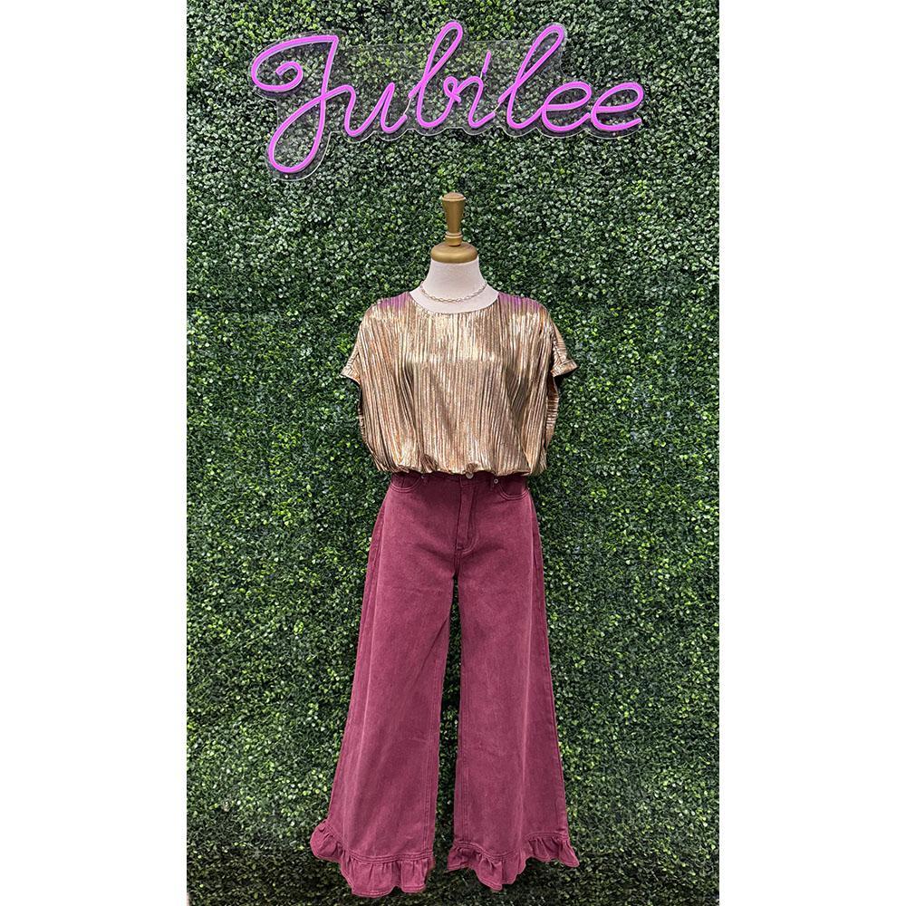 Sangria Mineral Washed Pants