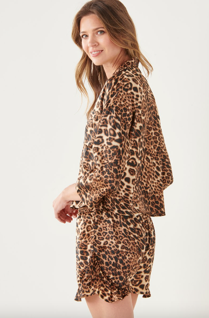 Leopard Pajama Short Set