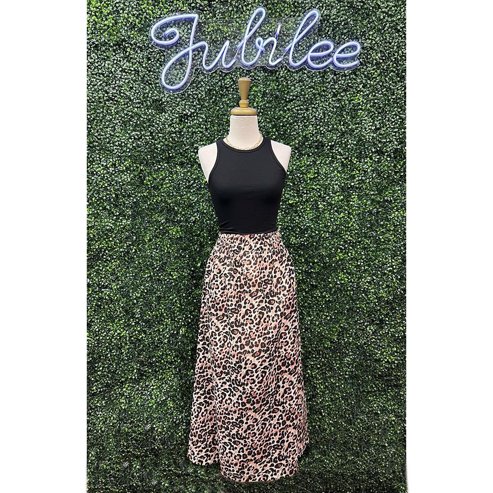 Debbieanna Animal Print Midi Skirt