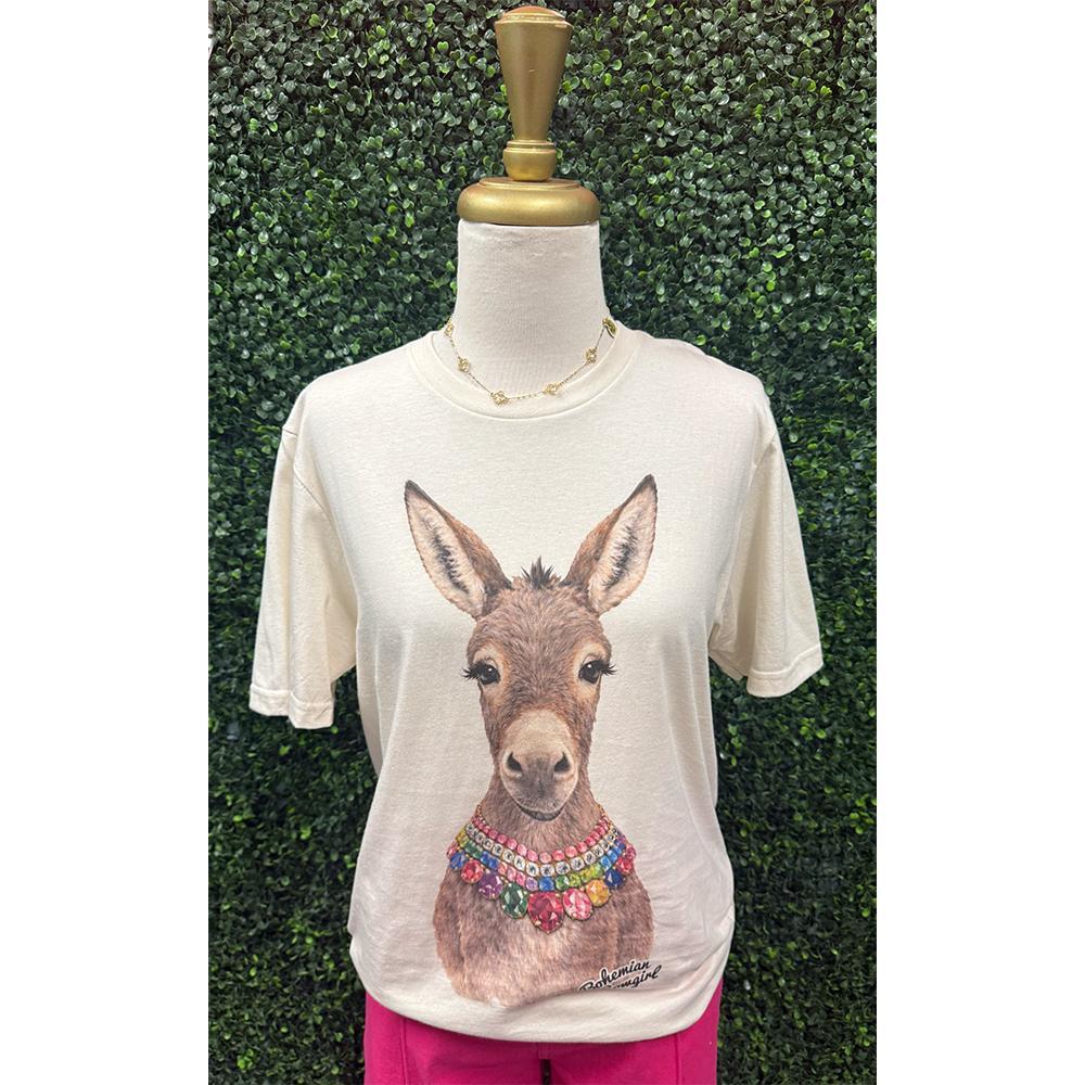 Donkey Cream Bling Cream Tee