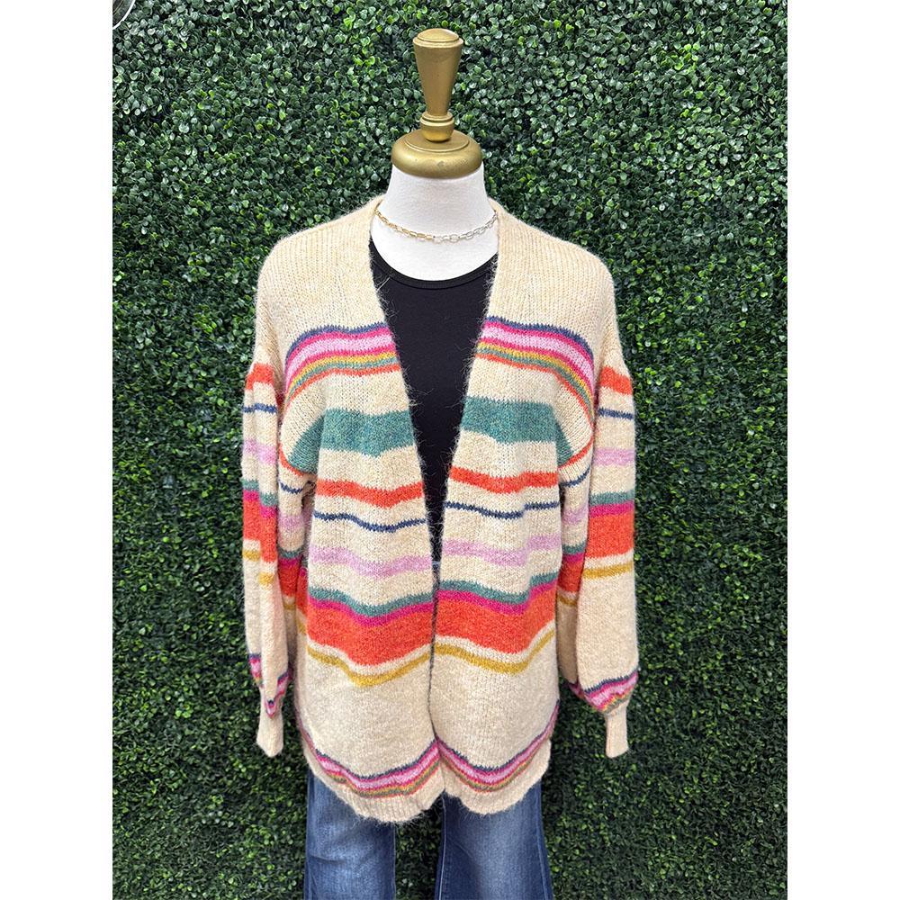 Sunset Carnival Stripe Cardigan