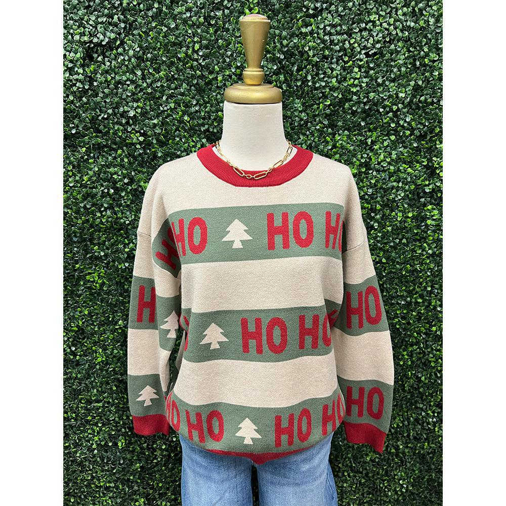 HoHoHo Striped Sweater