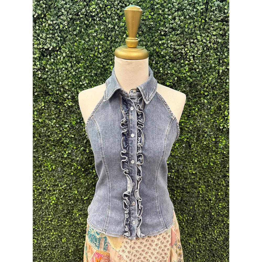 Sal Denim Halter Top
