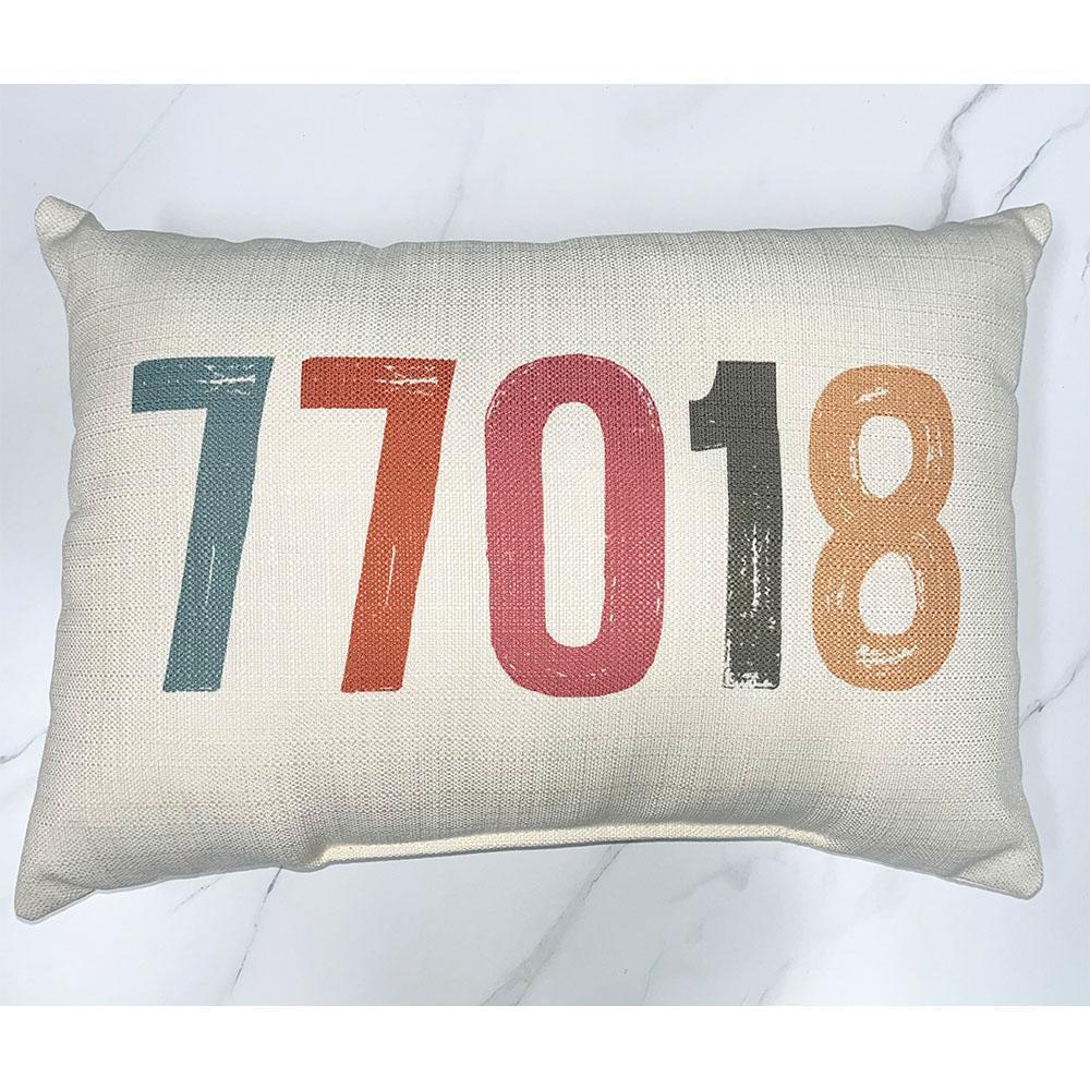 77018 Multi Zip Code Pillow