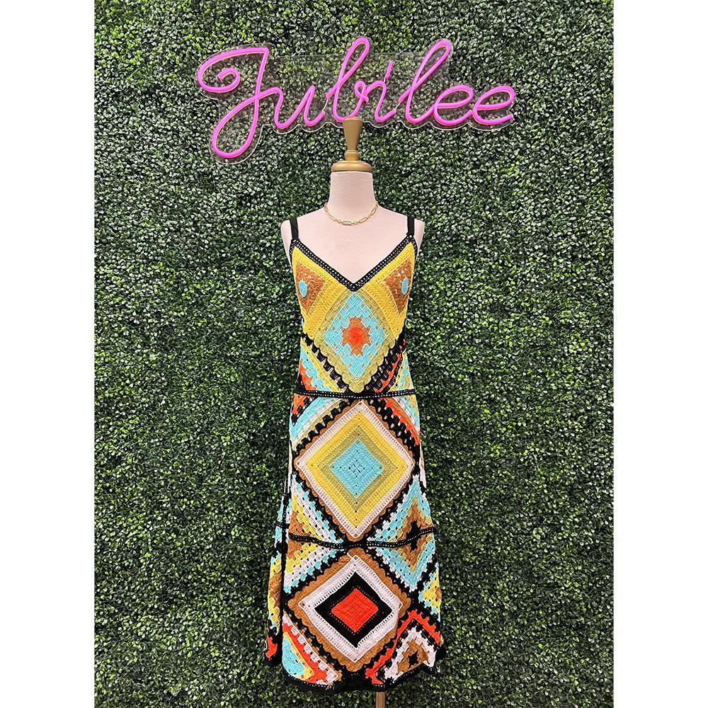 Sivaya Crochet Spaghetti Dress