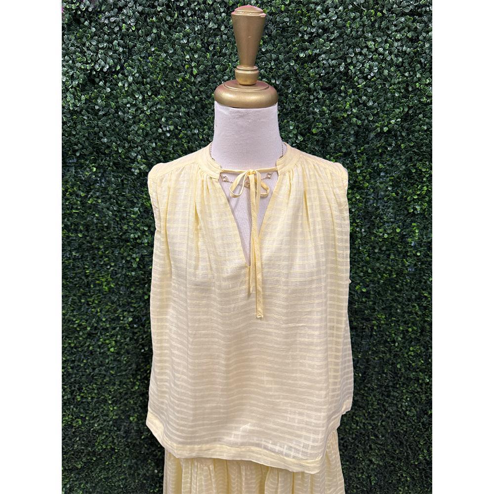 Emani Yellow Sleeveless Top