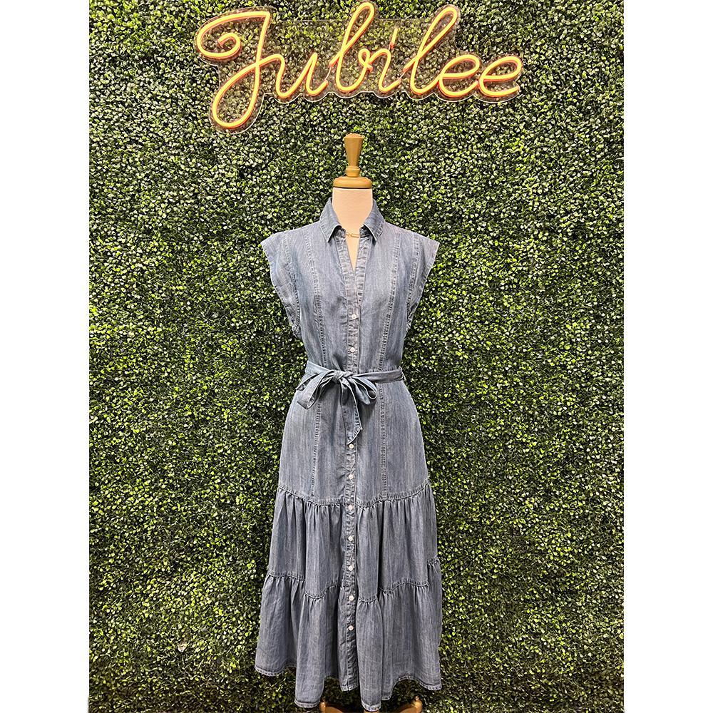 Lenora Blue Dark Denim Dress