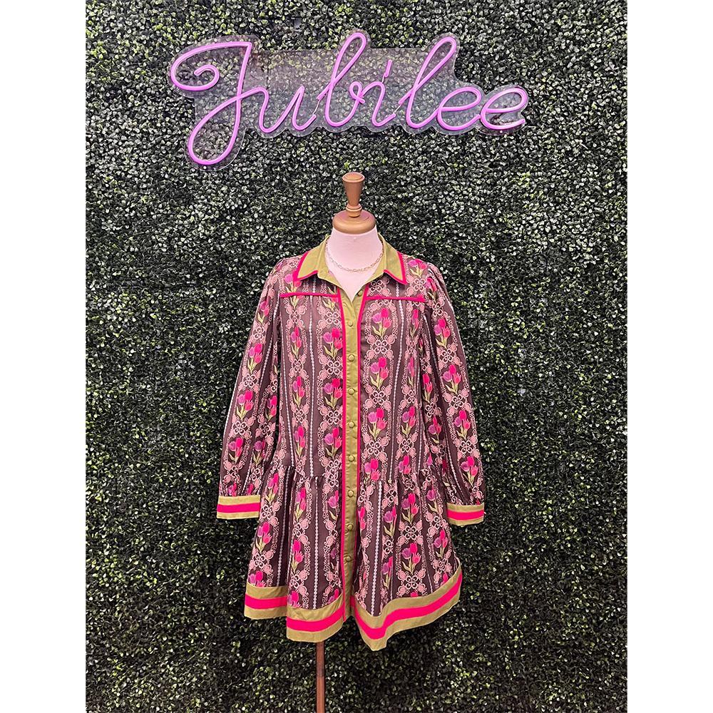 Anna Brown Floral Dress