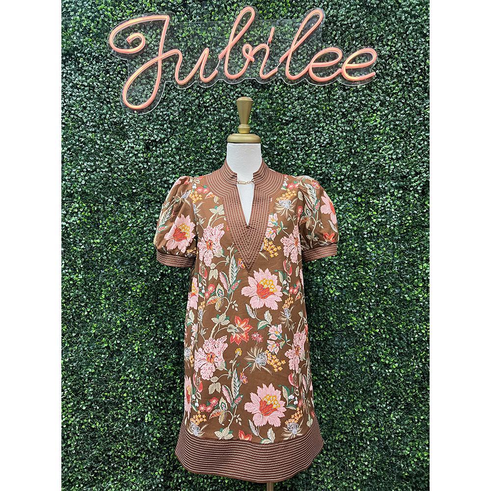 Lyla Floral Puff Sleeve Mini Dress