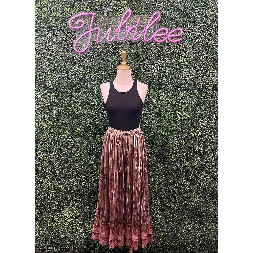 Valora Velvet Drawstring Pants