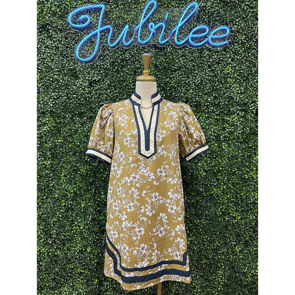 Margie Olive Print Dress