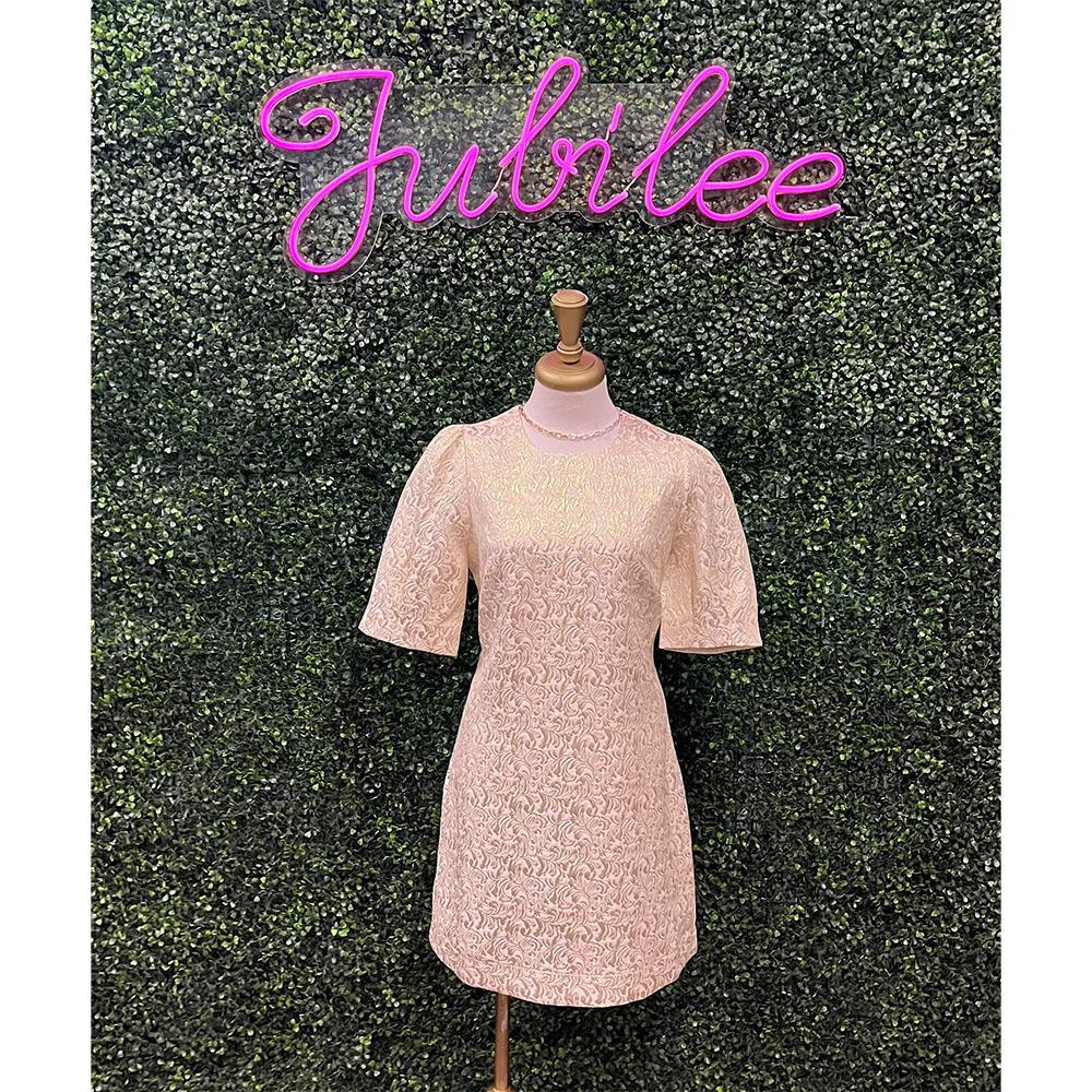 Thea Champagne Brocade Dress