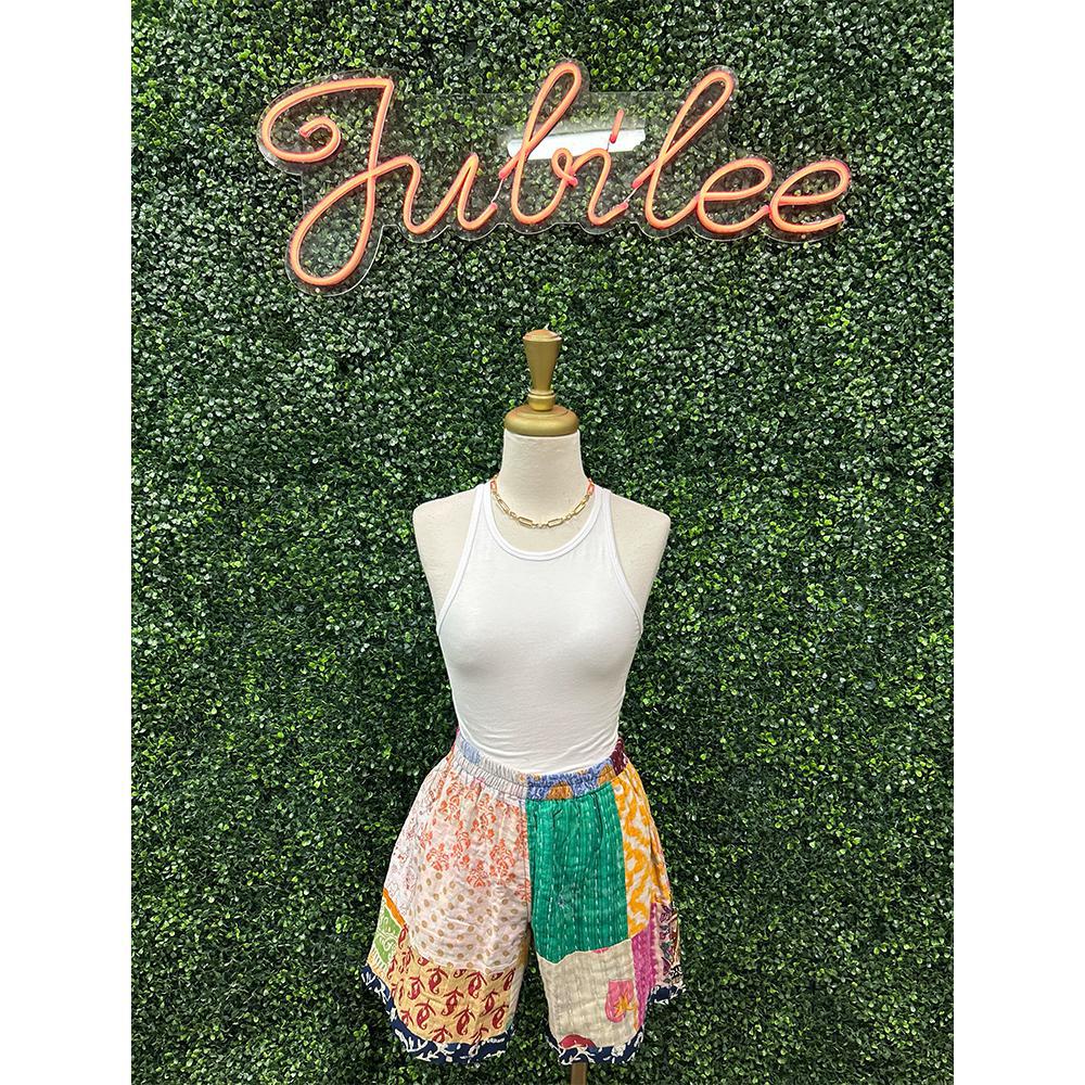 Reversible Kantha Shorts - One of a Kind Patterns