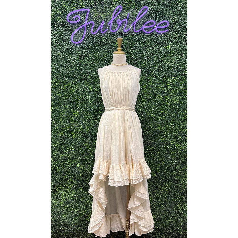 Suzanne Cream High Low Dress