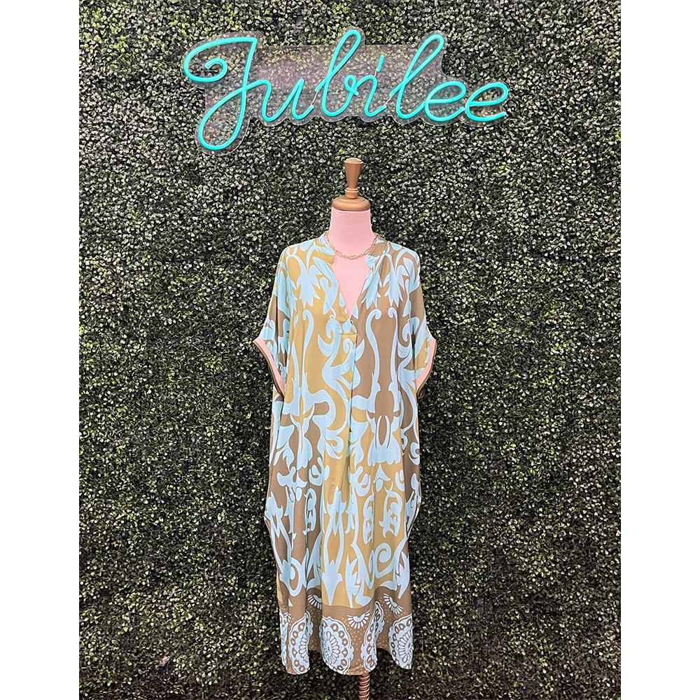 Esme Green Print Dress