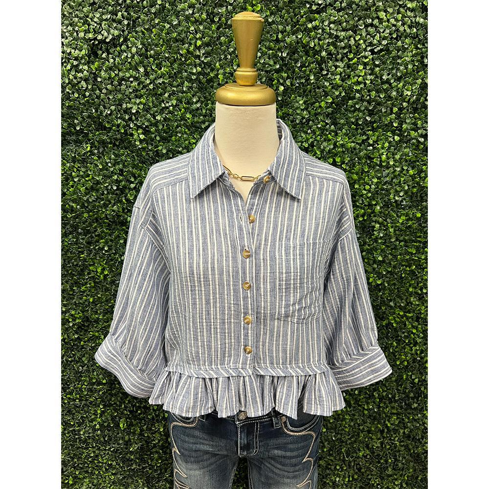 Leann Striped Button Down Shirt