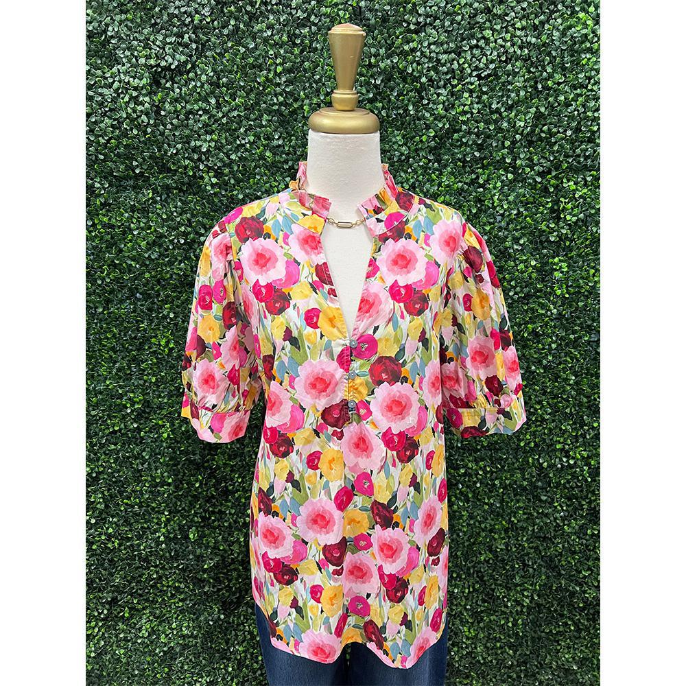 Cassandra Floral Print Top