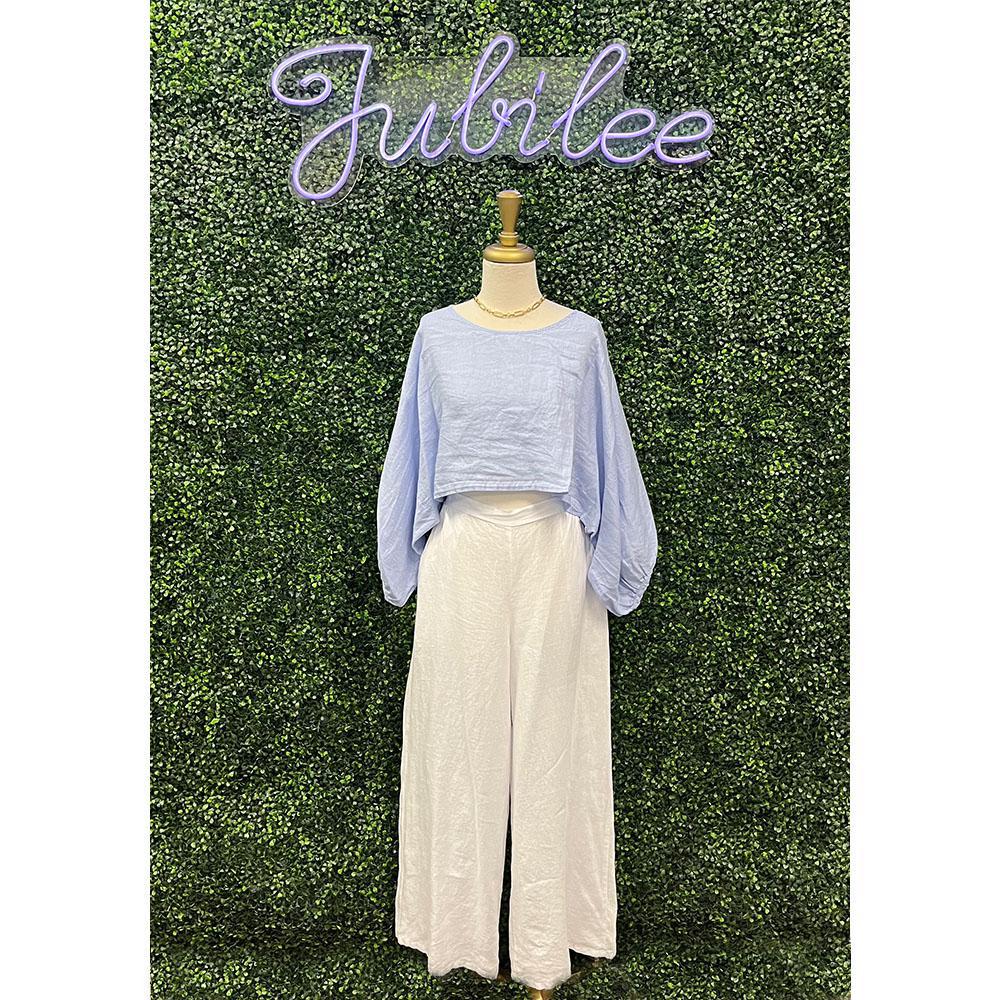 White Wide Palazzo Pants