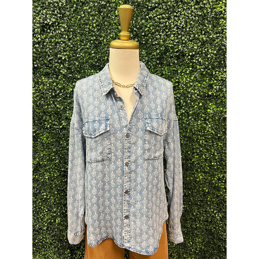 Adrianna Tulip Crest Button Down