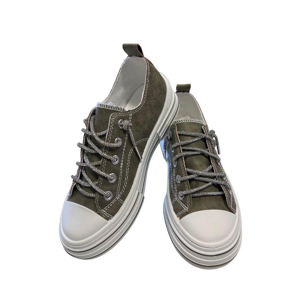 Aman Sage Tooled Sparkle Shoes