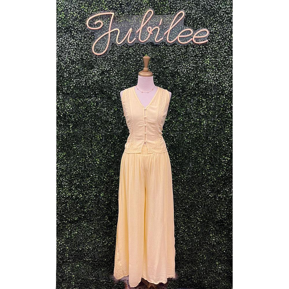 Cornelia Vanilla Wide Leg Pants