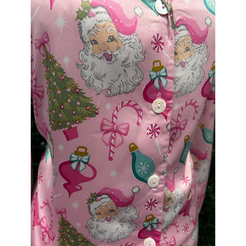 Baby It's Cold Outside Silky Satin Pajama Set