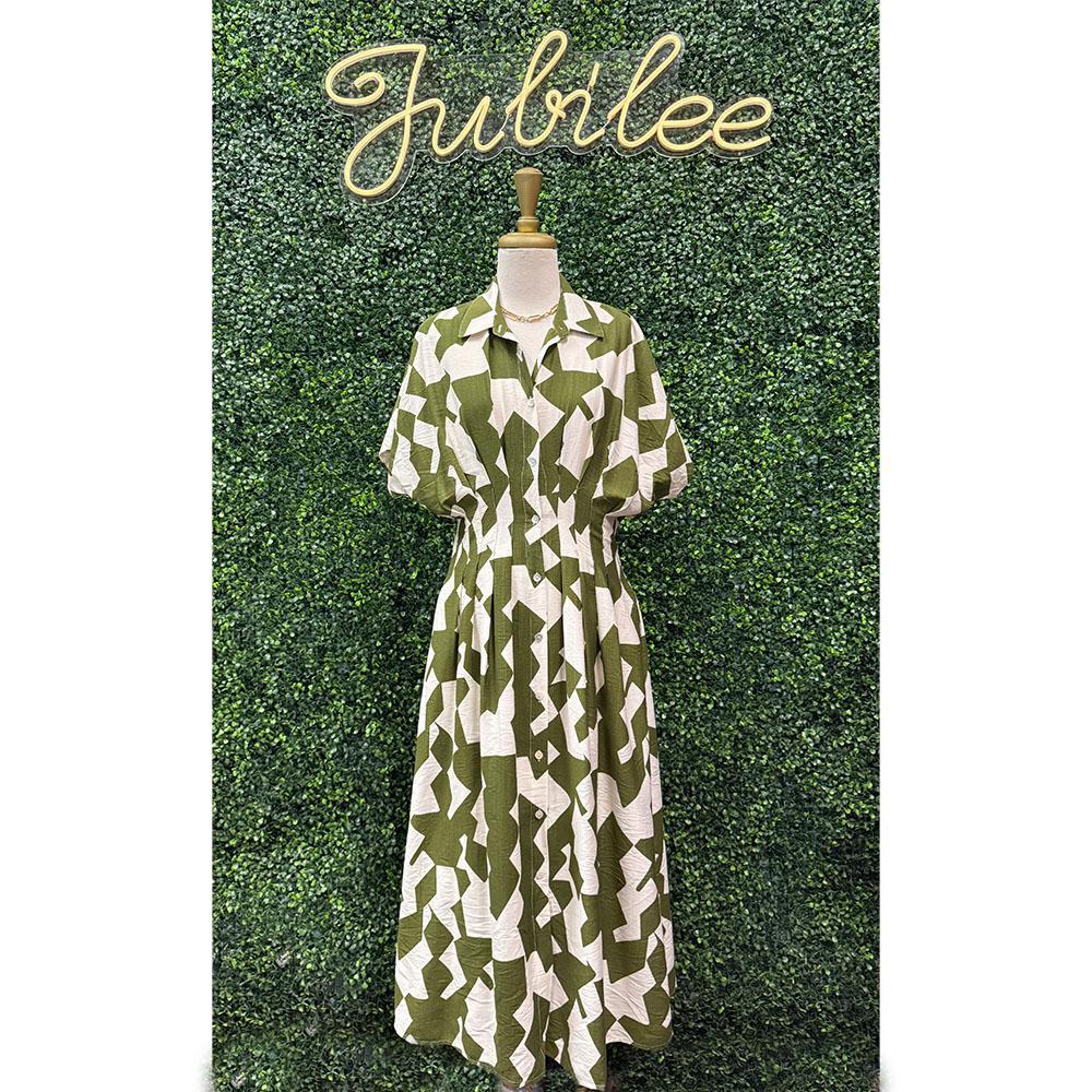 Claudine Olive Maxi Dress