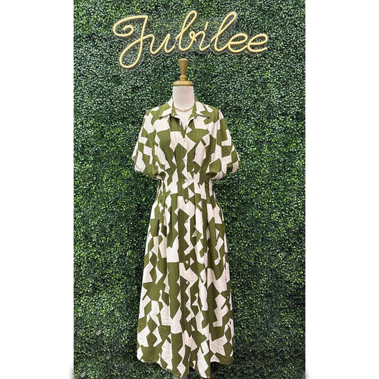 Claudine Olive Maxi Dress
