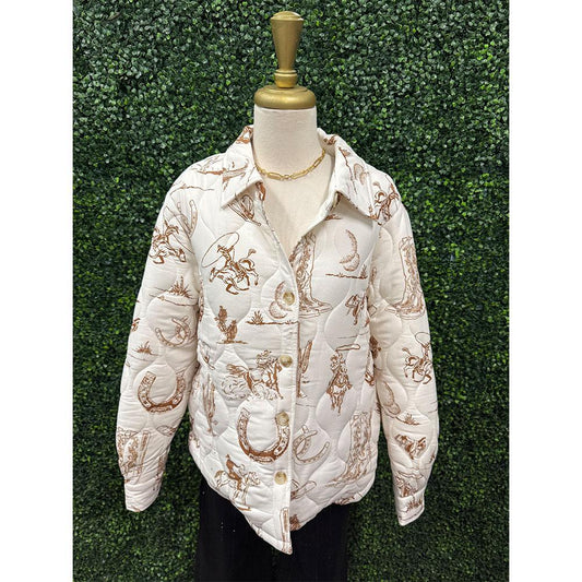 Wendy White Taupe Western Shacket