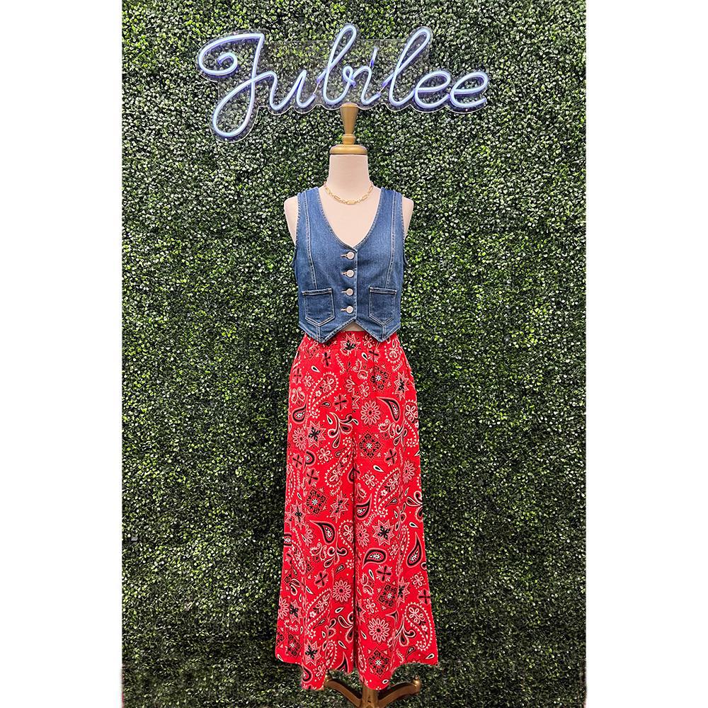 Bettie Bandana Linen Pants