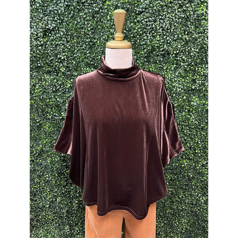 Laysha Velvet Mock Neck Top