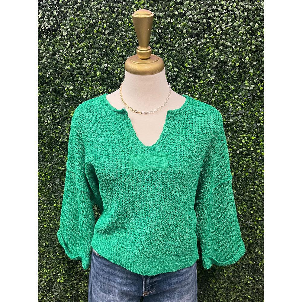 Clover Waffle Knit Top