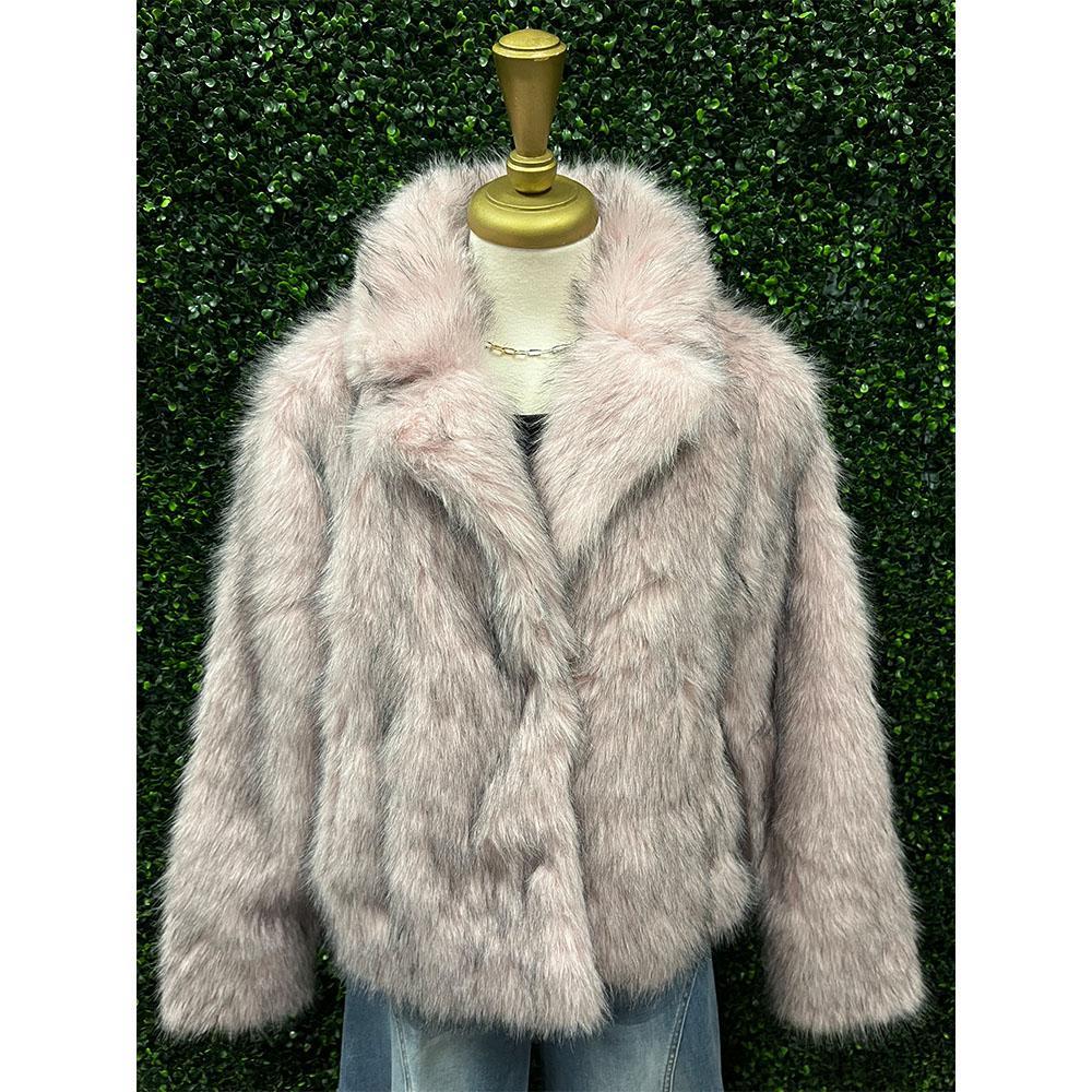 Sharpay Light Pink Faux Fur Coat