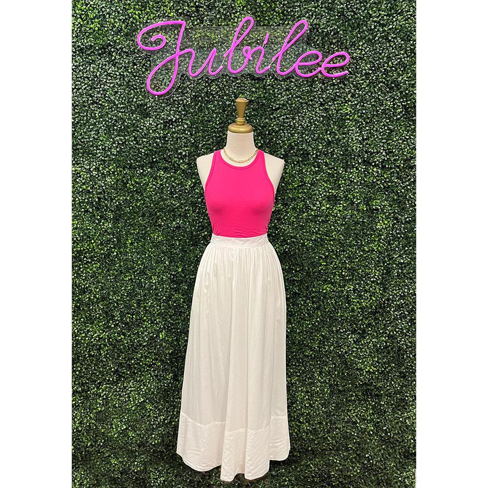Vira White Midi Skirt