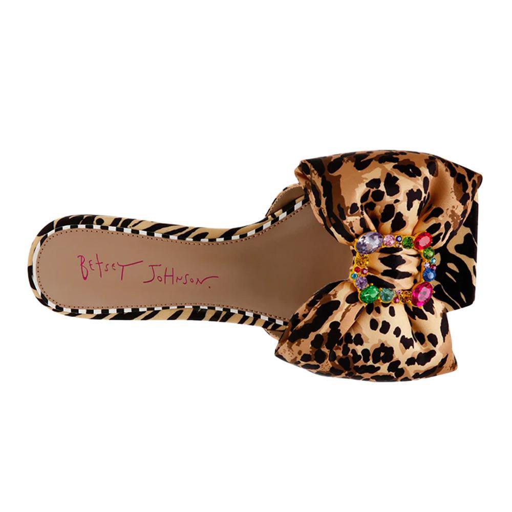 Leopard Bow Sandals by Betsey Johnson