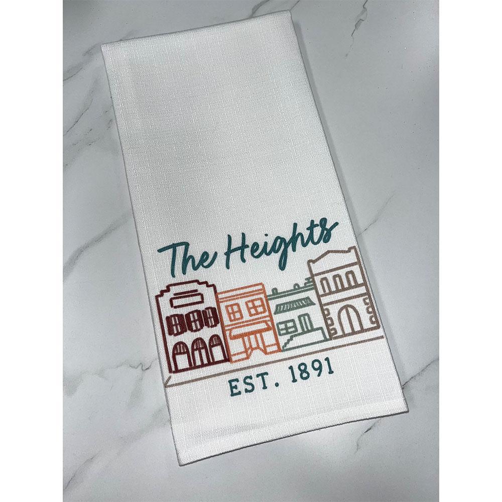 Main Street Heights Fall Tone Tea Towel - The Heights 1891