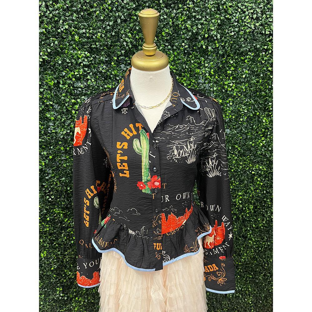 Nelli Long Sleeve Western Top