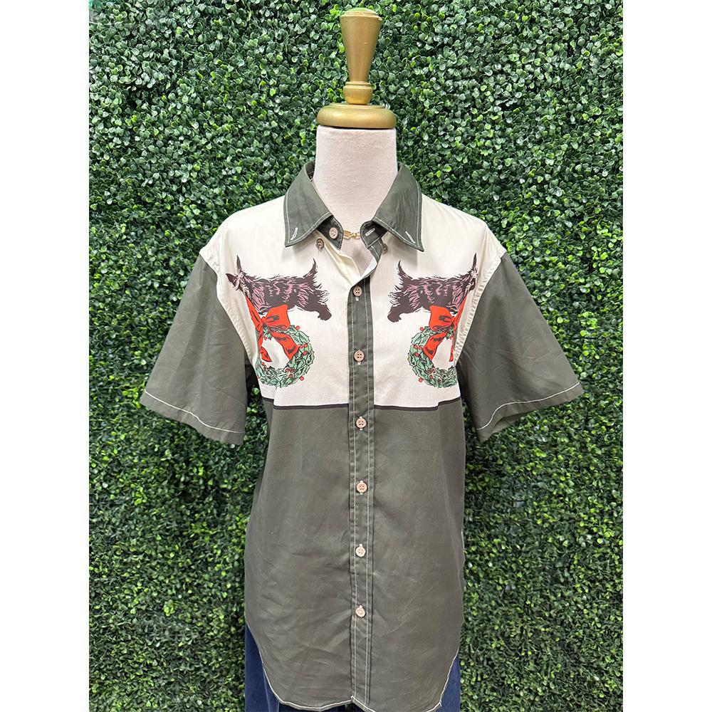 Western Dog Button Down