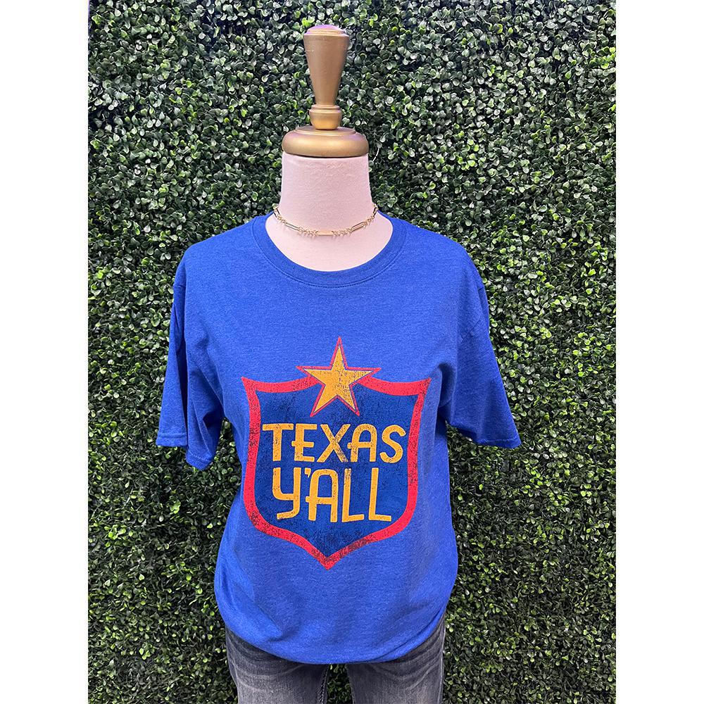 Texas Y'all Shield Shirt by Tumbleweed TexStyles
