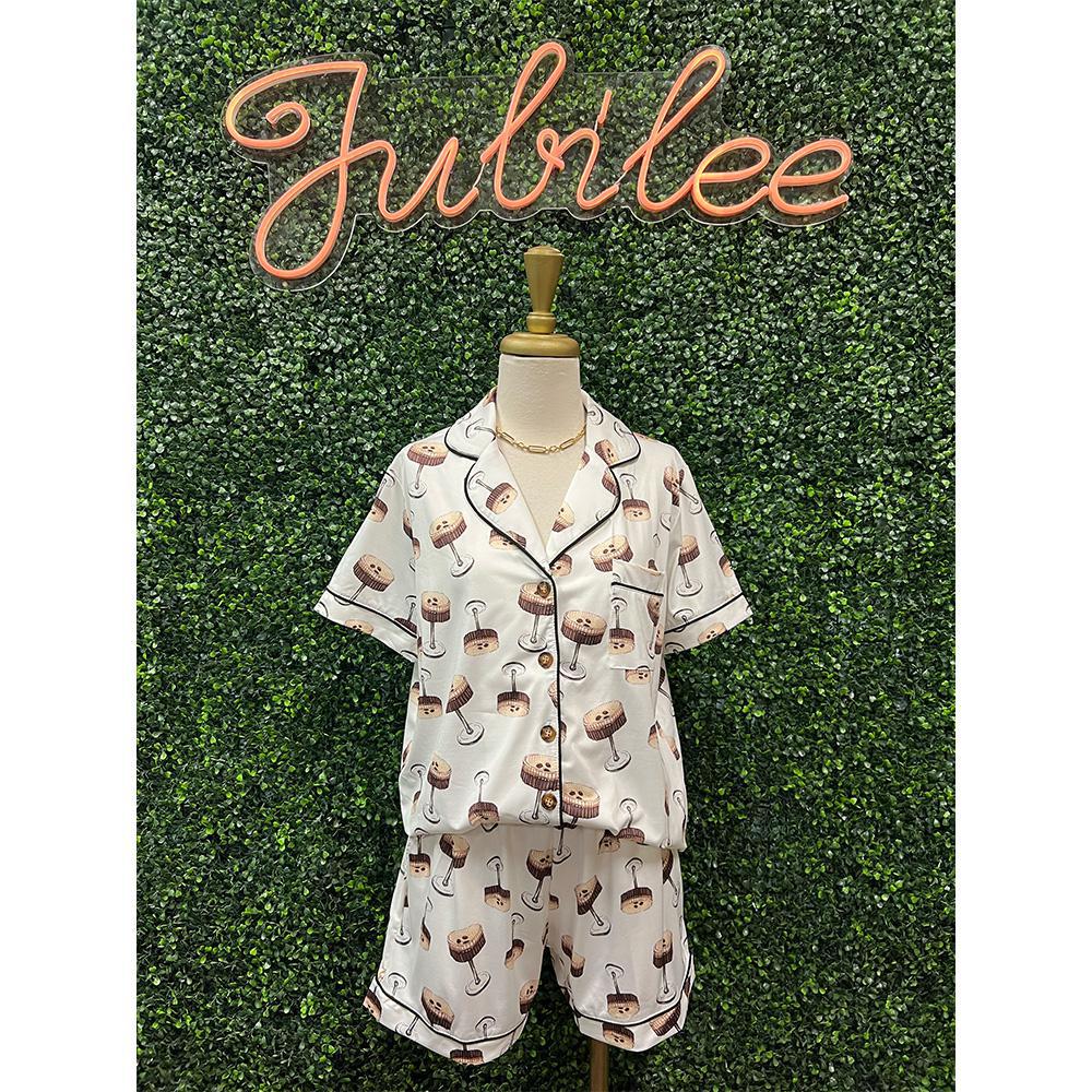 Martini Party Short Sleeve Lounge Set