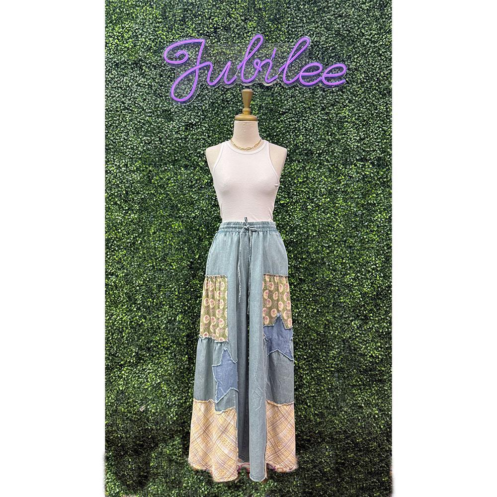 Jennie Patchwork Denim Pants