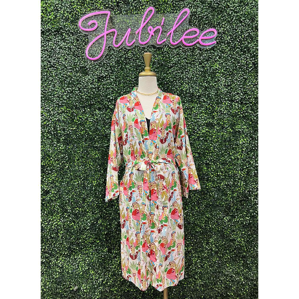Sea of Frida Kimono in White