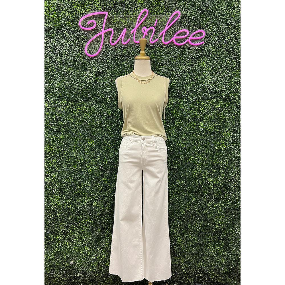 White Fiona Wide Leg Jean