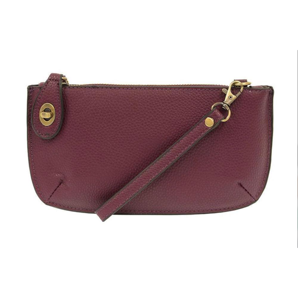 Plum Mini Crossbody Wristlet Clutch