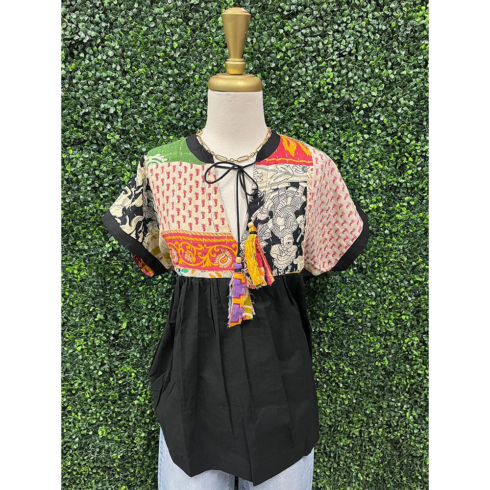 Kantha Cotton Tunic Top