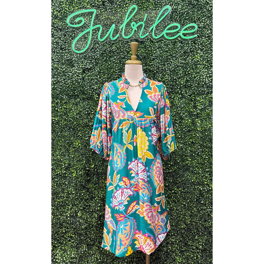 Brea Abstract Babydoll Dress