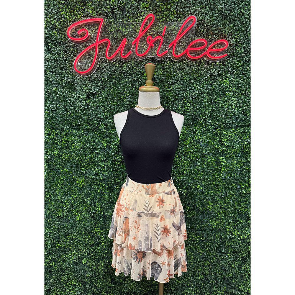 Lizzie Cactus Mesh Skort